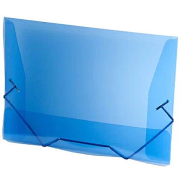 Pasta Plástica Aba Elastica 335X235mm Azul Plascony - Ref. A02B