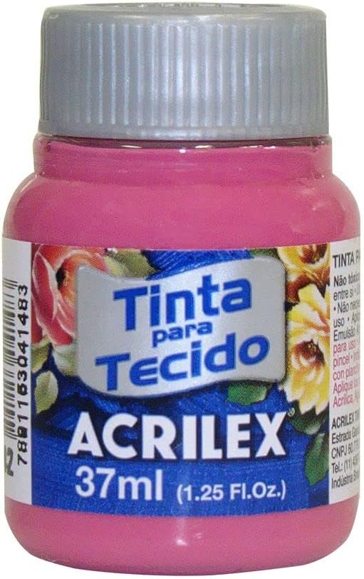 Tinta para Tecido Rosa Escuro 37Ml Acrilex - Ref. 542