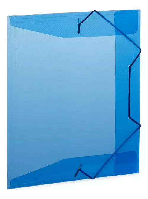 Pasta Plástica Aba Elástica com Lombo 17mm 335X245mm Azul Plascony - Ref. A17B