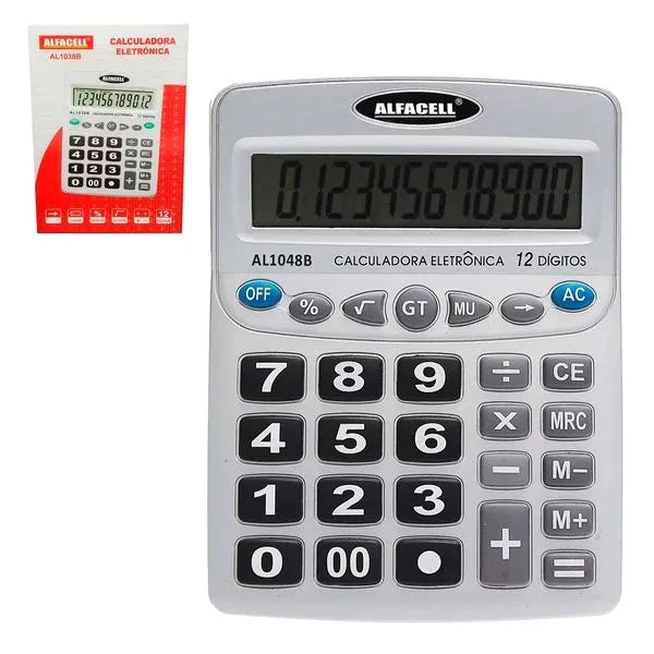 Alfacell Large 12-Digit Electronic Calculator - Ref. AL1048B