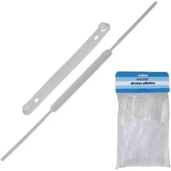 Bacchi Plastic Rail Clips with 50 Sets White
