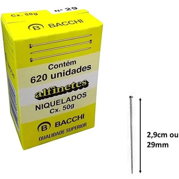 Bacchi Nickel Plated Pin N29 with 620 Units - Ref. N29