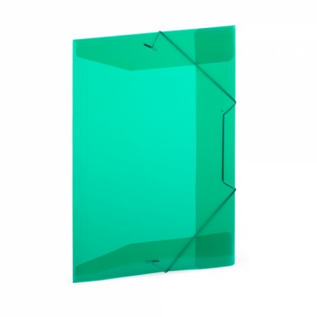 Pasta Plástica Aba Elástica 335X235mm Verde Plascony - Ref. A02B